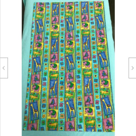 Wild Animal 37x44 Fabric Panel Jewel Colors Safari Theme Lion Giraffe Elephant - Picture 3 of 4